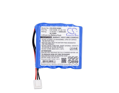 14.8V, 3400mAh, Li-ion Battery fits Mindray, Decg-03a, Decg-03a Elcktro Cardiogram, 50.32Wh