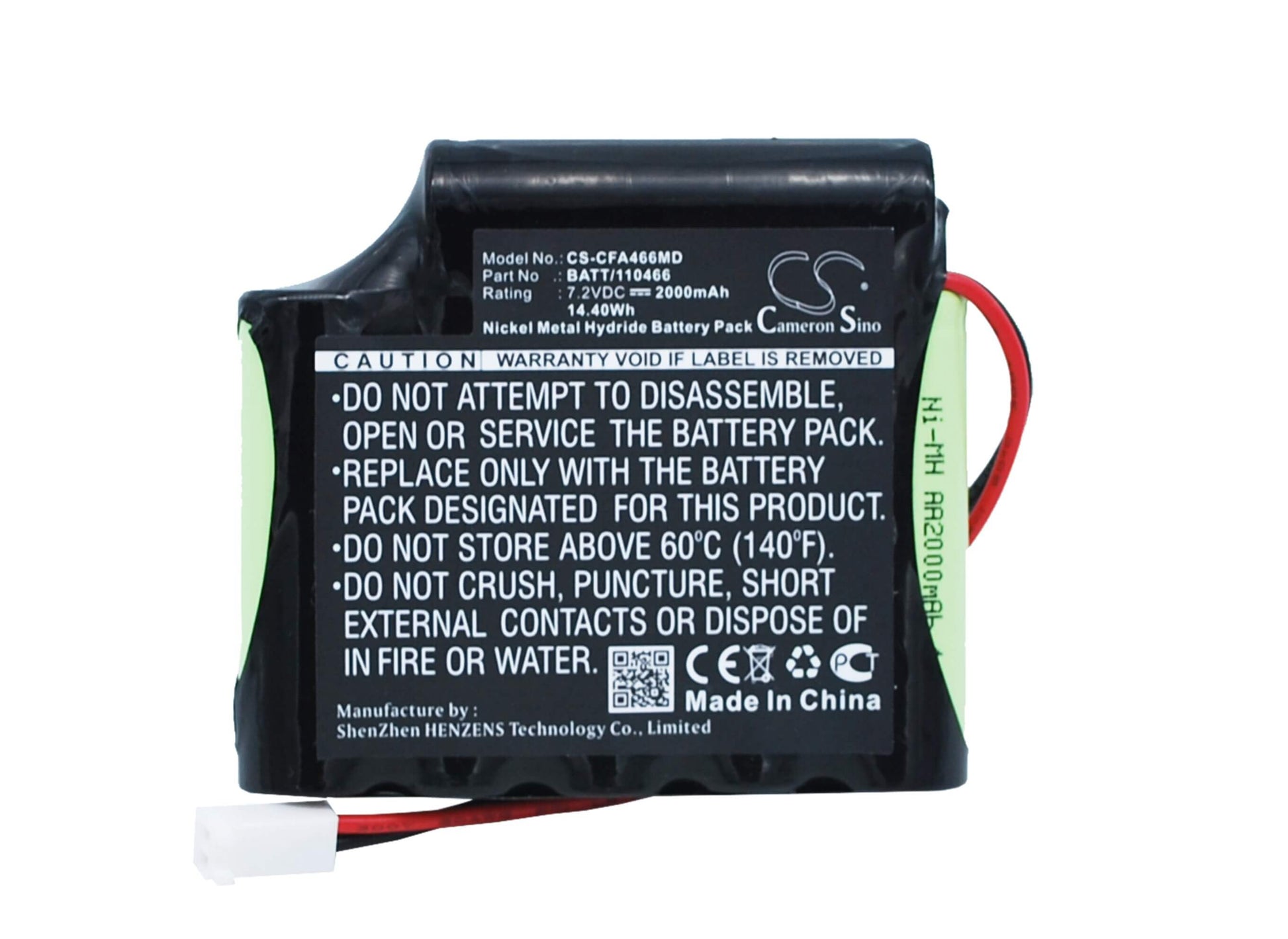 7.2V, 2000mAh, Ni-MH Battery fits Stimulator, A1b, Dk7-088-0200, 14.4Wh