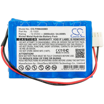 12.0V, 2000mAh, Ni-MH Battery fits Fresenius, Argus 400, Infusion Pump Argus 400, 24Wh
