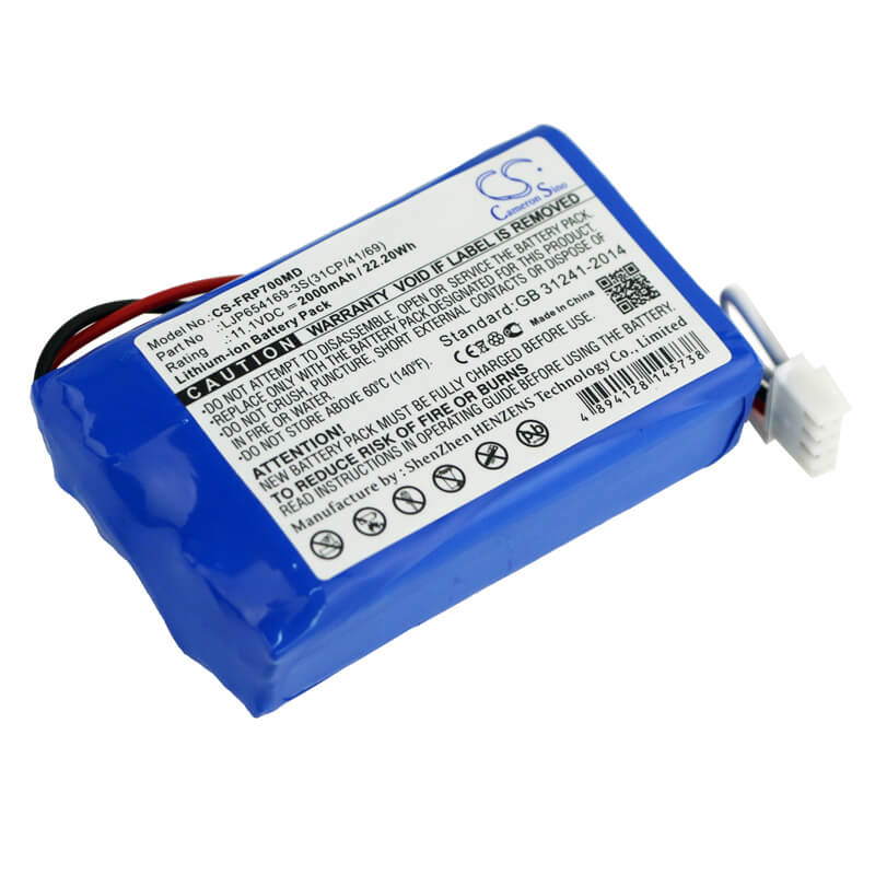 11.1V, 2000mAh, Li-ion Battery fits Fresenius, Fbalco0059, Infusion Vp7 Pumps, 22.2Wh