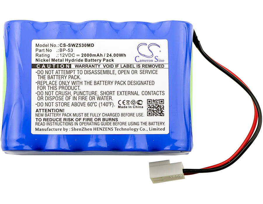 12V, 2000mAh, Ni-MH Battery fits Top Corporation, Tmp-s1010, Top-2200, 24Wh