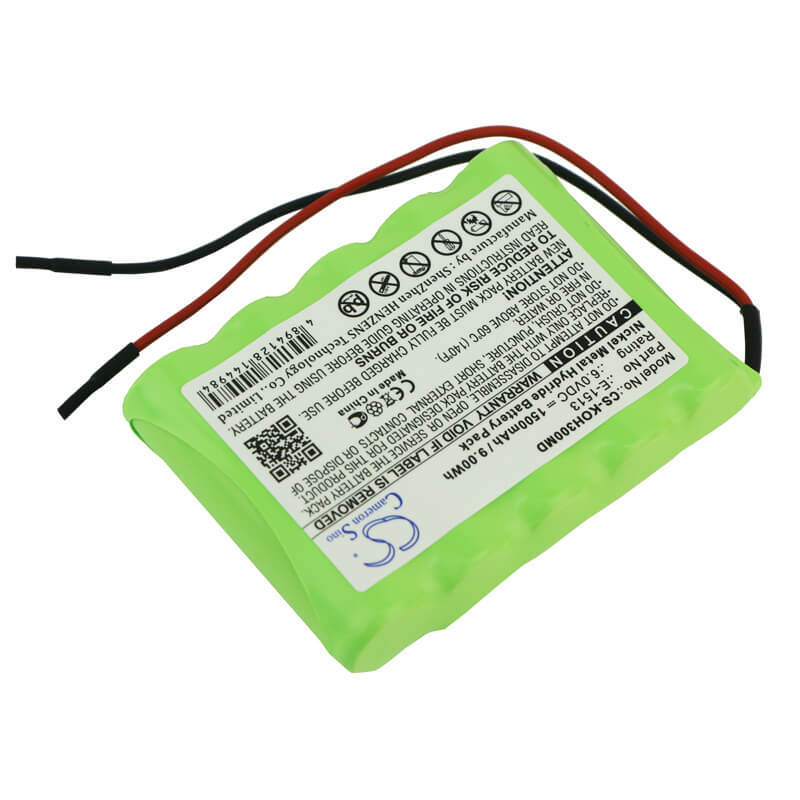 6.0V, 1500mAh, Ni-MH Battery fits Iko3, Heartmirror Ecg, Heartmirror Ekg, 9Wh