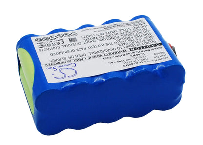 12.0V, 1200mAh, Ni-MH Battery fits Kenz Cardico, Ecg-108, Ecg-110, 14.4Wh