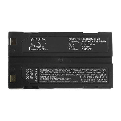 7.4V, 3400mAh, Li-ion Battery fits Bci, Capnocheck Ii Capnograph Pulse, 25.16Wh