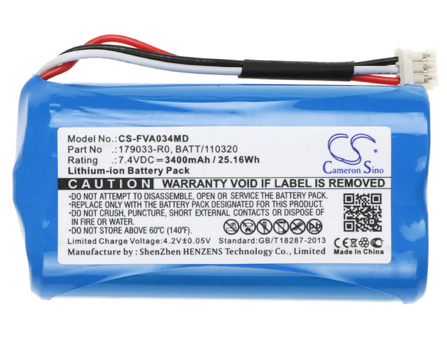 7.4V, 3400mAh, Li-ion Battery fits Fresenius, Infusion Pump Fresenius Voluma, Infusion Pump Volumat Agilia, 25.16Wh