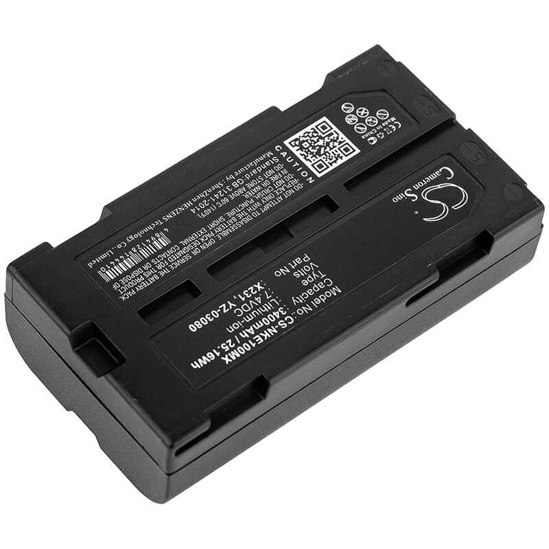7.4V, 3400mAh, Li-ion Battery fits Nihon Kohden, Wee-1000, 25.16Wh