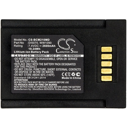 7.4V, 2600mAh, Li-ion Battery fits Bci, Spectro2 20, Spectro2 10, 19.24Wh