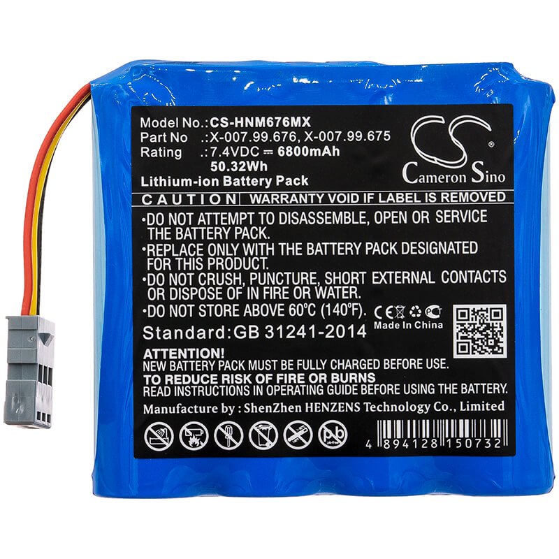 7.4V, 6800mAh, Li-ion Battery fits Heine, Mpack, Mpack Ll, 50.32Wh