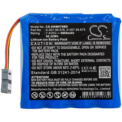 7.4V, 6800mAh, Li-ion Battery fits Heine, Mpack, Mpack Ll, 50.32Wh