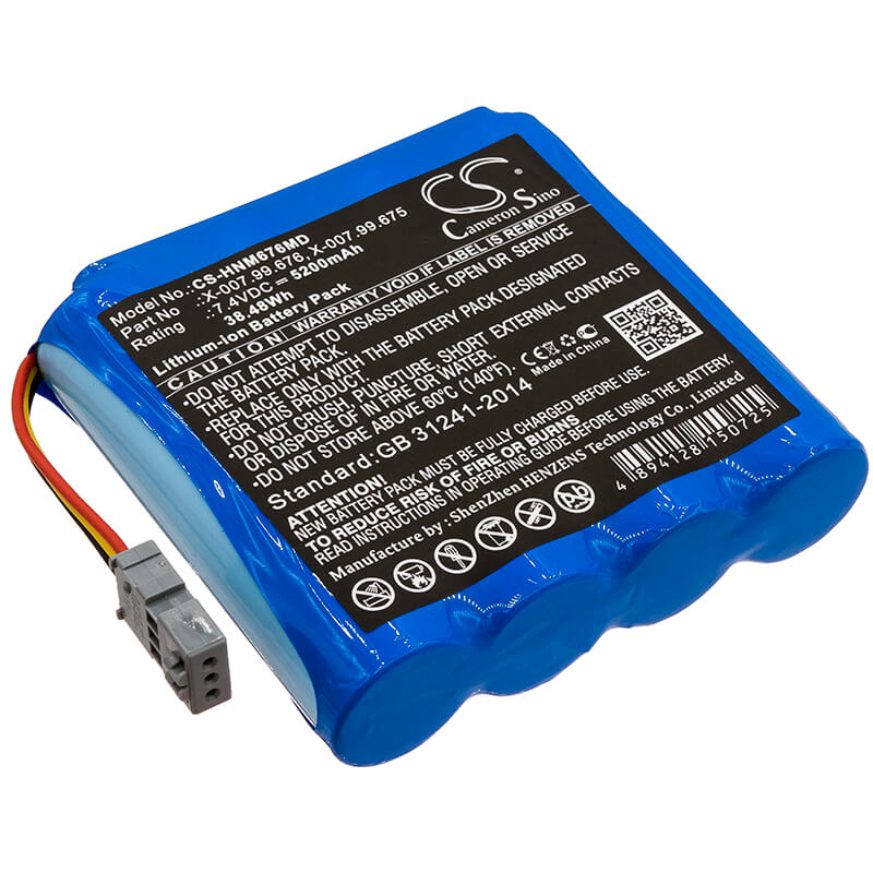 7.4V, 5200mAh, Li-ion Battery fits Heine, Mpack, Mpack Ll, 38.48Wh
