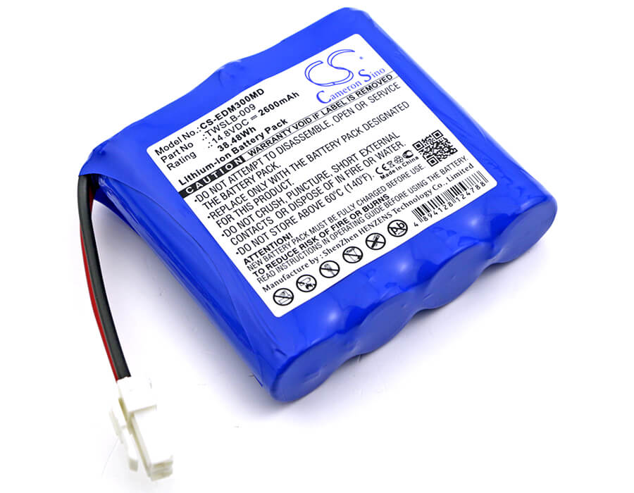 14.8V, 2600mAh, Li-ion Battery fits Edan, M3, 38.48Wh