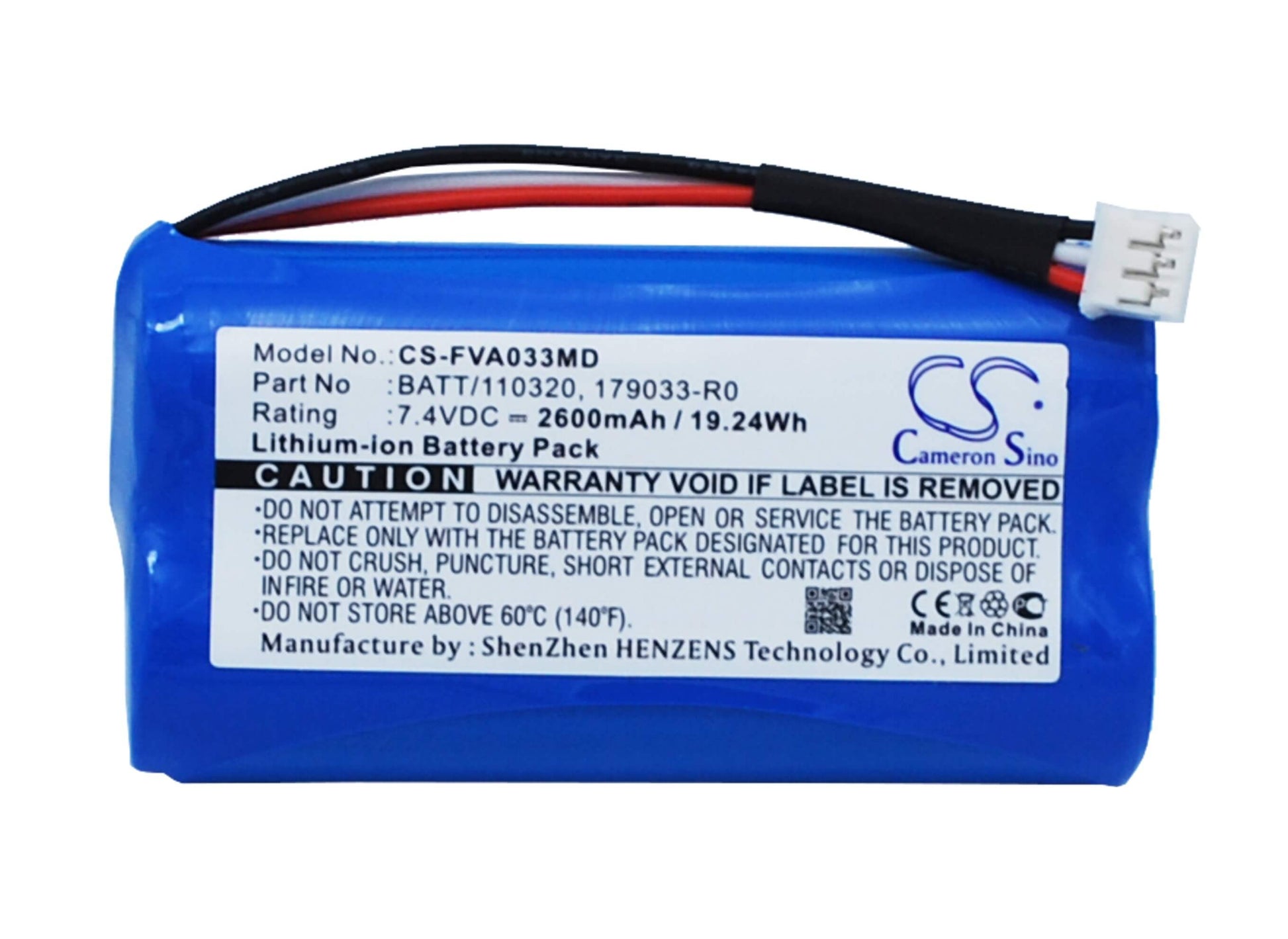 7.4V, 2600mAh, Li-ion Battery fits Fresenius, Infusion Pump Fresenius Voluma, Infusion Pump Volumat Agilia, 19.24Wh