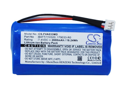 7.4V, 2600mAh, Li-ion Battery fits Fresenius, Infusion Pump Fresenius Voluma, Infusion Pump Volumat Agilia, 19.24Wh