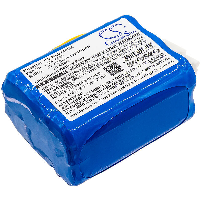 7.4V, 10200mAh, Li-ion Battery fits Nihon Kohden, Svm-7501, 75.48Wh