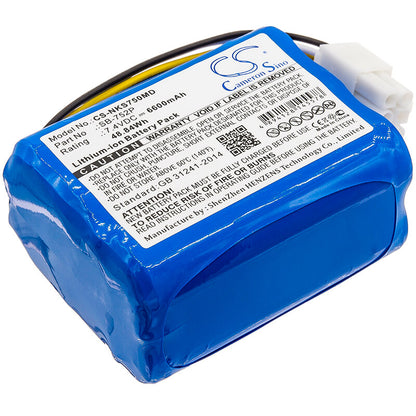 7.4V, 6600mAh, Li-ion Battery fits Nihon Kohden, Svm-7501, 48.84Wh