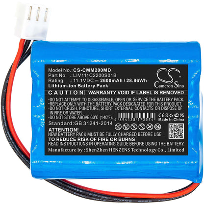11.1V, 2600mAh, Li-ion Battery fits Comen, M2000a, 28.86Wh