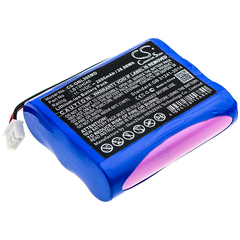11.1V, 2600mAh, Li-ion Battery fits General, G3h, G3hi30028-1, 28.86Wh