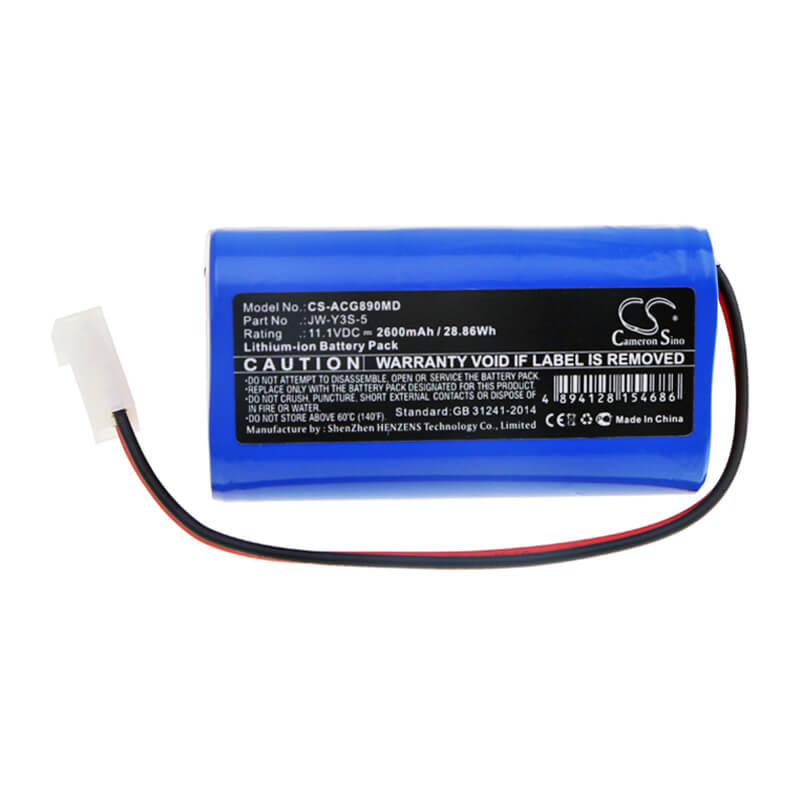 11.1V, 2600mAh, Li-ion Battery fits Aoli, Ecg-8901, Ecg-8903, 28.86Wh
