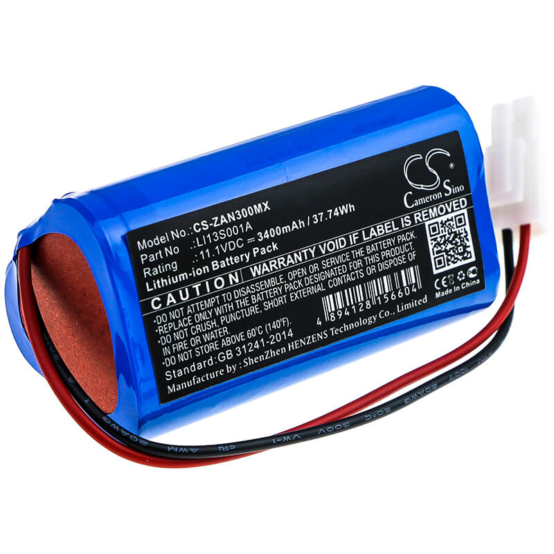 11.1V, 3400mAh, Li-ion Battery fits Zondan, Apollo N3, 37.74Wh