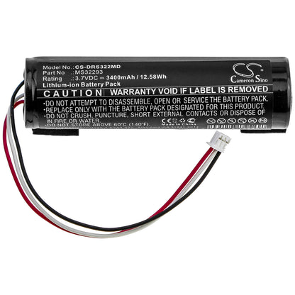 3.7V, 3400mAh, Li-ion Battery fits Drager, Tofscan Monitor, Tofscan Nmt Monito, 12.58Wh