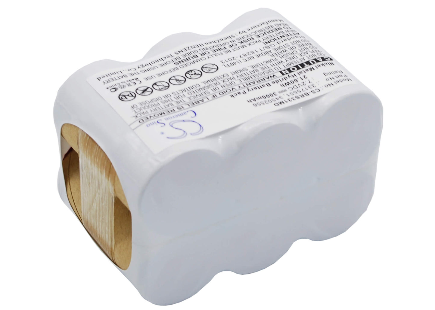 7.2V, 3000mAh, Ni-MH Battery fits B.braun, Mcgaw Vista Basic Infusion Pum, Vista Basic, 21.6Wh