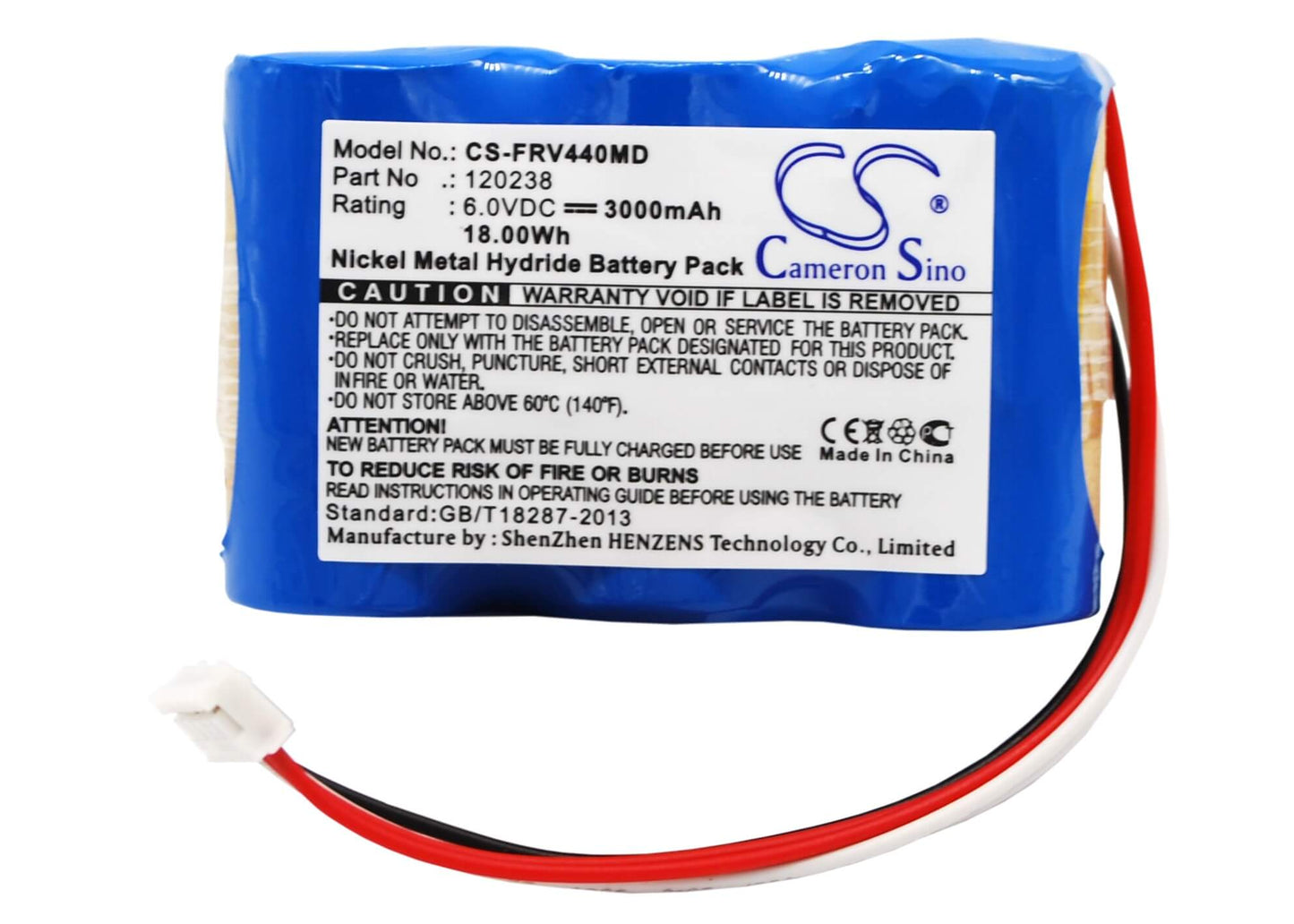6.0V, 3000mAh, Ni-MH Battery fits Fresenius, Infusion Pump Optima Ms Fresen, Infusionspump Mcm440 Ot, 18Wh