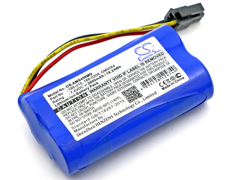 7.4V, 2600mAh, Li-ion Battery fits Aspect Medical System, Bis Vista, Bis Vista Monitoring, 19.24Wh