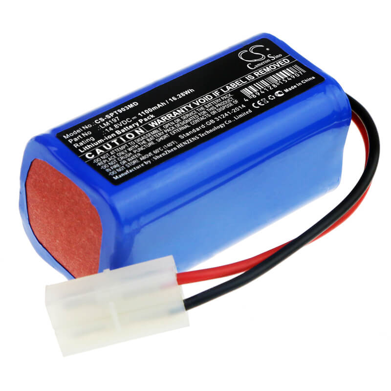 14.8V, 1100mAh, Li-ion Battery fits Spring, Ecg-903a, 16.28Wh