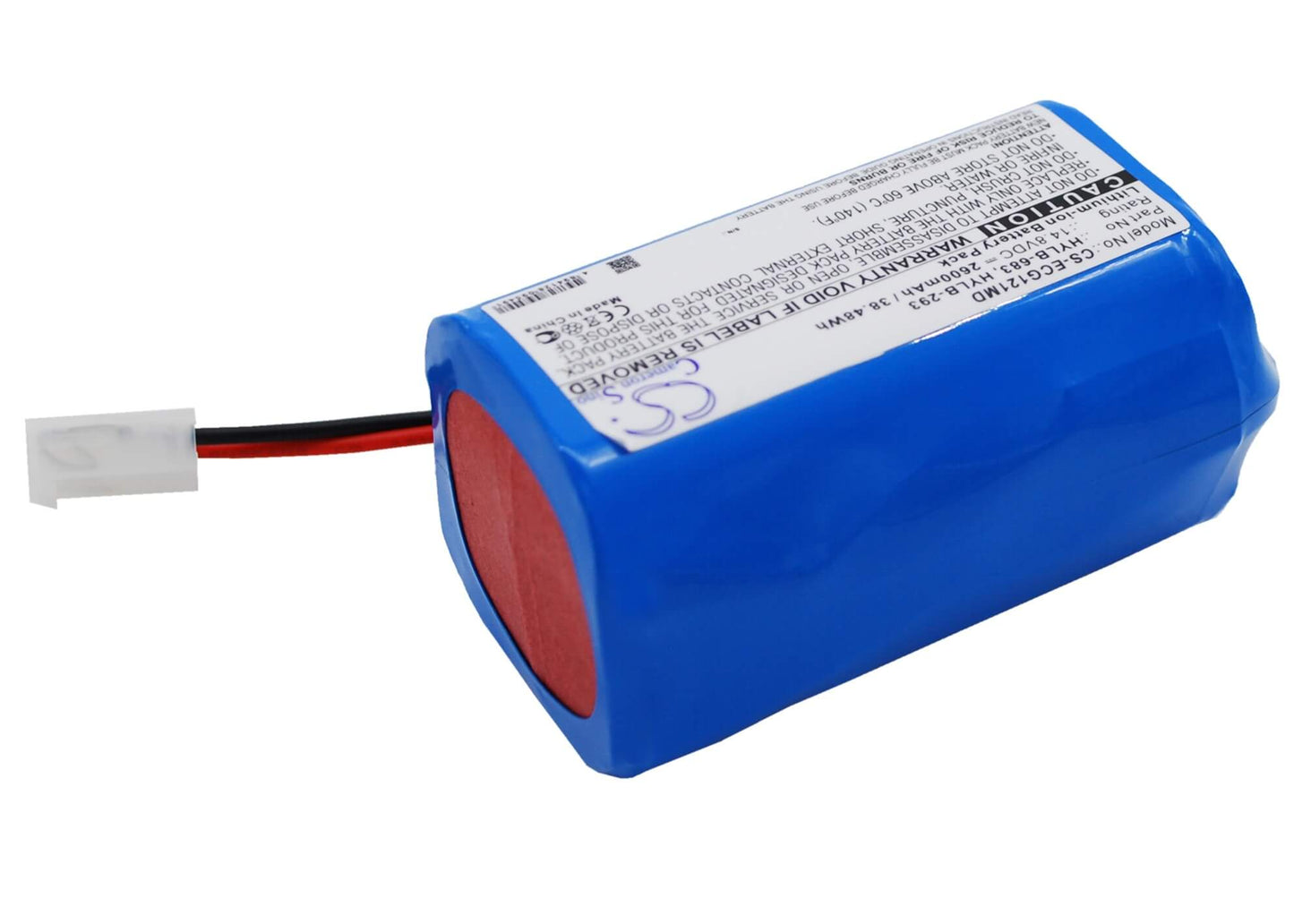 14.8V, 2600mAh, Li-ion Battery fits Biocare, Ecg-1200, Ecg-1201, 38.48Wh
