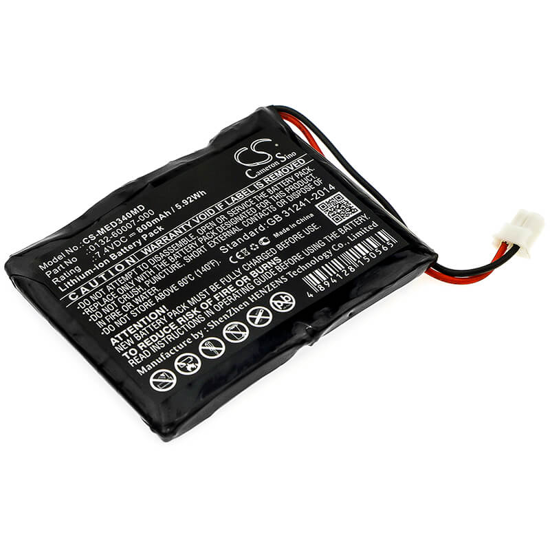 7.4V, 800mAh, Li-ion Battery fits Mediaid, 31610, 34 Pulse, 5.92Wh