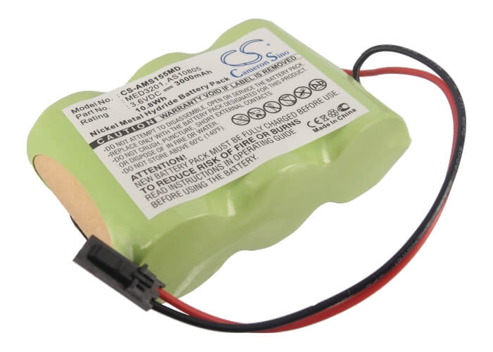 3.6V, 3000mAh, Ni-MH Battery fits Alaris Medicalsystems, 1550 Med System 3 2860 Infusio, 2860, 10.8Wh