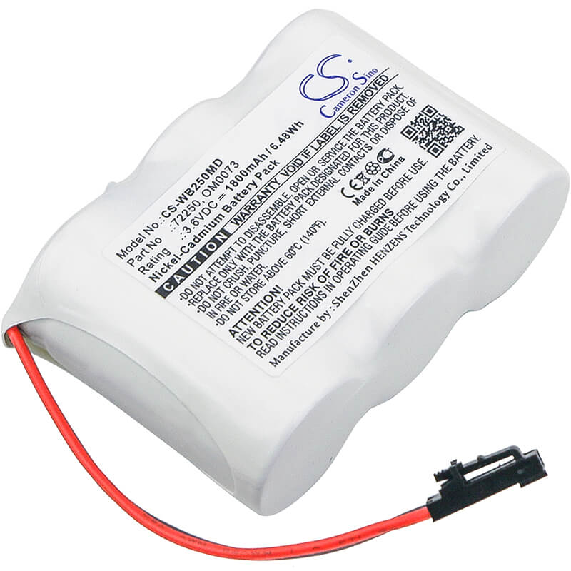 3.6V, 1800mAh, Ni-CD Battery fits Welch-allyn, Lumi View, Ophthalmoscope, 6.48Wh