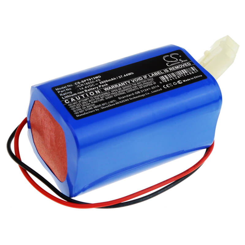 14.4V, 2600mAh, Li-ion Battery fits Spring, Ecg-912a, 37.44Wh