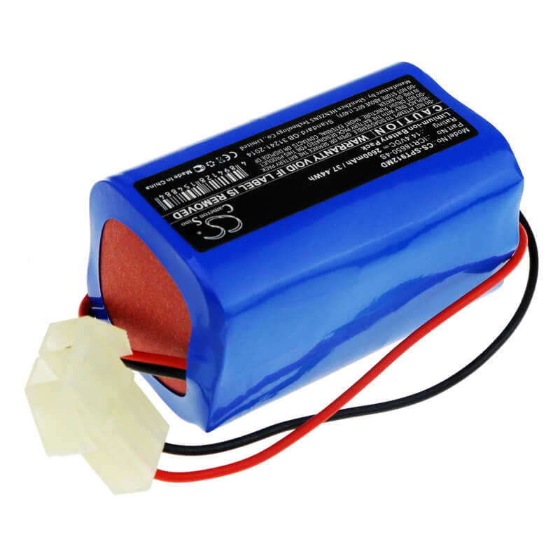 14.4V, 2600mAh, Li-ion Battery fits Spring, Ecg-912a, 37.44Wh