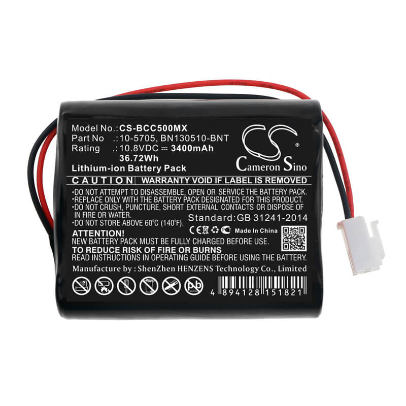 10.8V, 3400mAh, Li-ion Battery fits Bionet, Compact 5, Compact 7, 36.72Wh