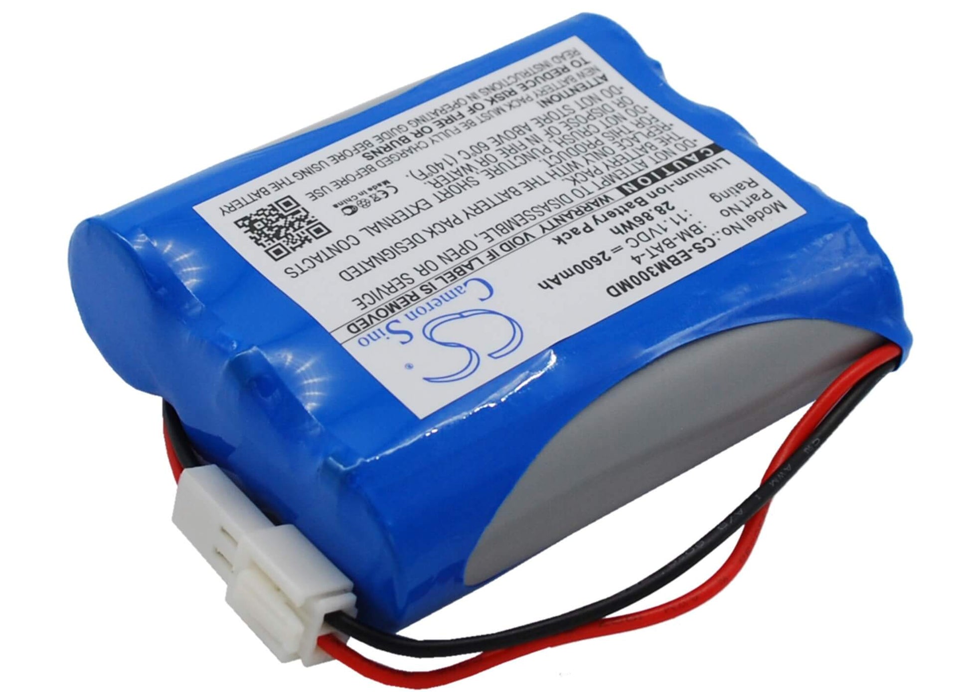 11.1V, 2600mAh, Li-ion Battery fits Bionet, Bm3, Bm3 Plus, 28.86Wh