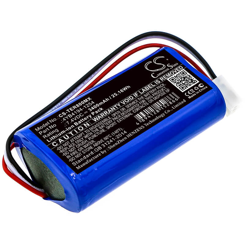 7.4V, 3400mAh, Li-ion Battery fits Terumo, Te-ss800 Infusion Pump, 25.16Wh