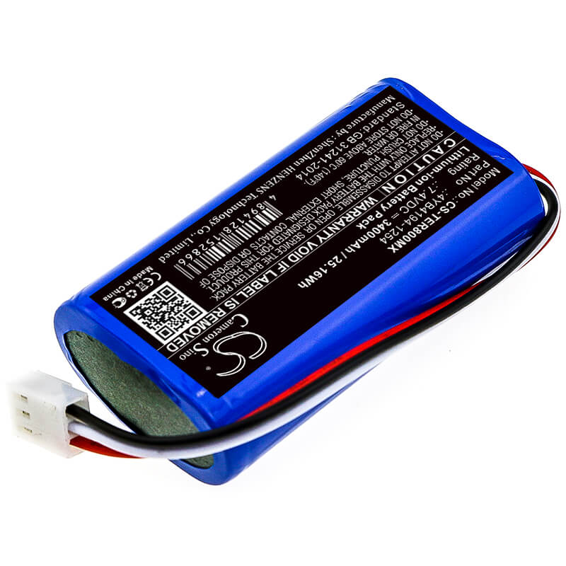 7.4V, 3400mAh, Li-ion Battery fits Terumo, Te-ss800 Infusion Pump, 25.16Wh