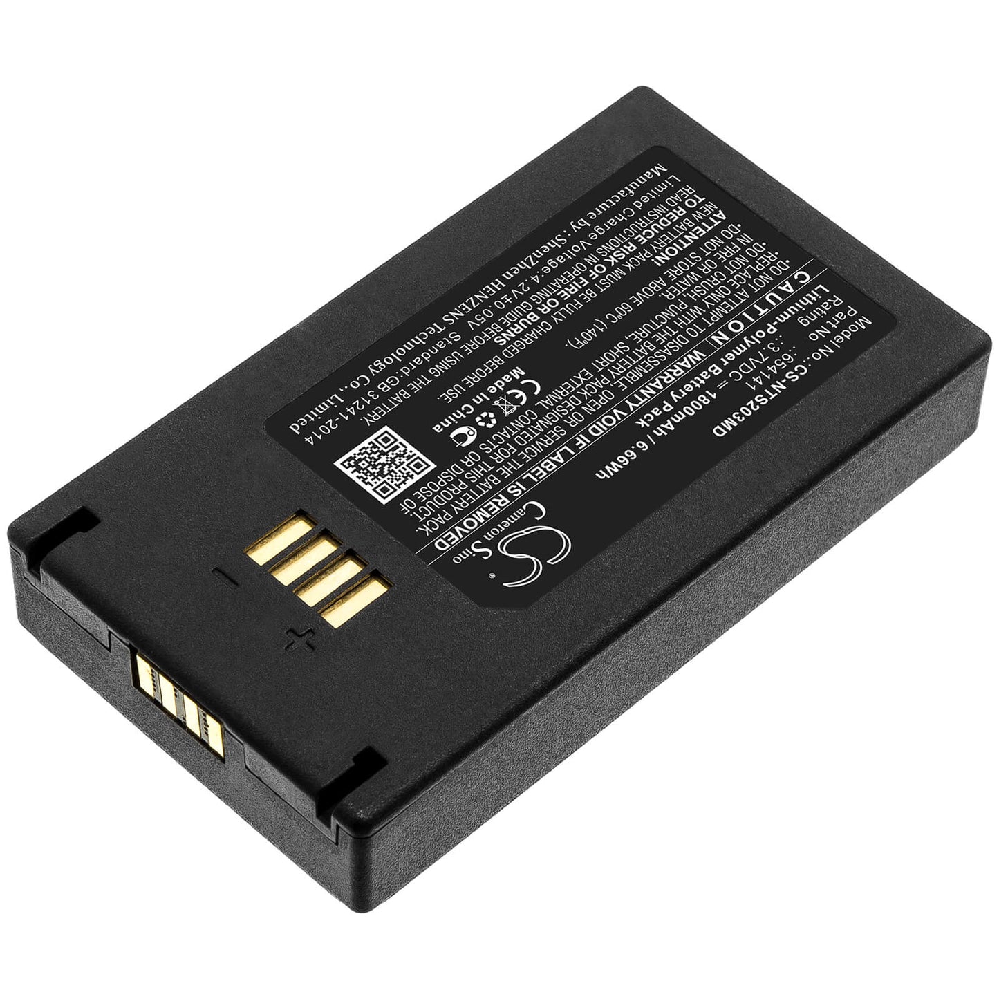 3.7V, 1800mAh, Li-Polymer Battery fits Nova, Statstrip Glucose Meter, Tps-2003, 6.66Wh