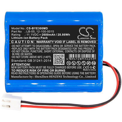 11.1V, 2600mAh, Li-ion Battery fits Biolight, Blt-e30, 28.86Wh