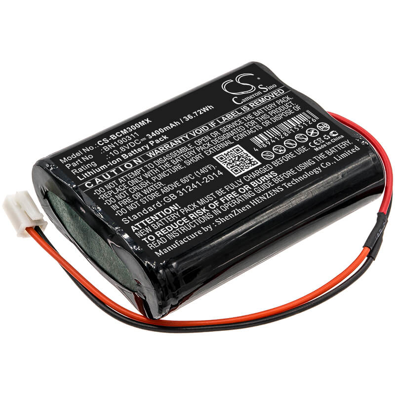 10.8V, 3400mAh, Li-ion Battery fits Bionet, Bm3, Bm3vet, 36.72Wh