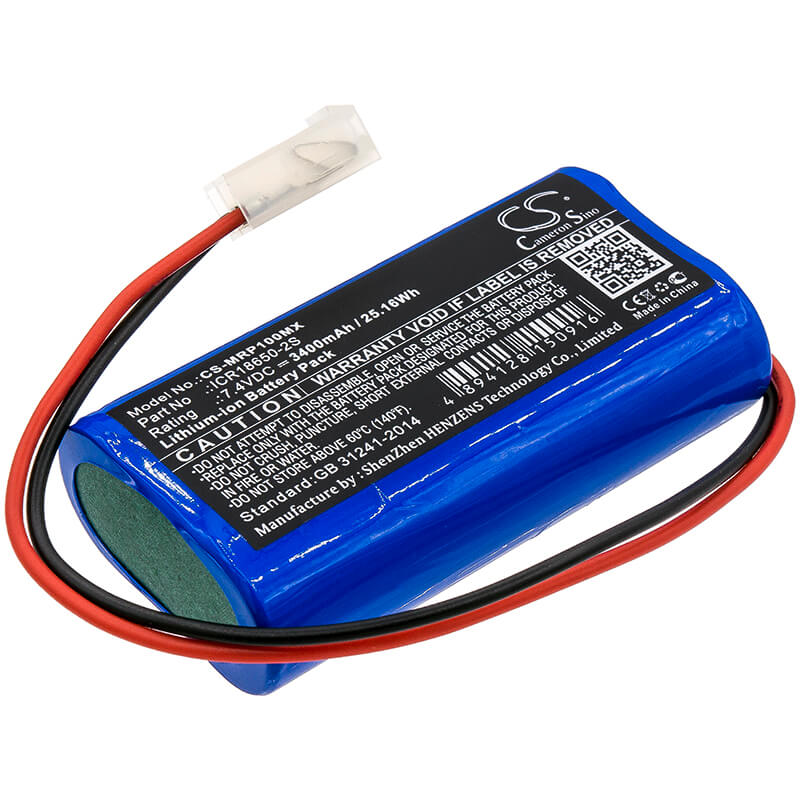 7.4V, 3400mAh, Li-ion Battery fits Mindray, Sp1, Sp1 Syringe Pump, 25.16Wh