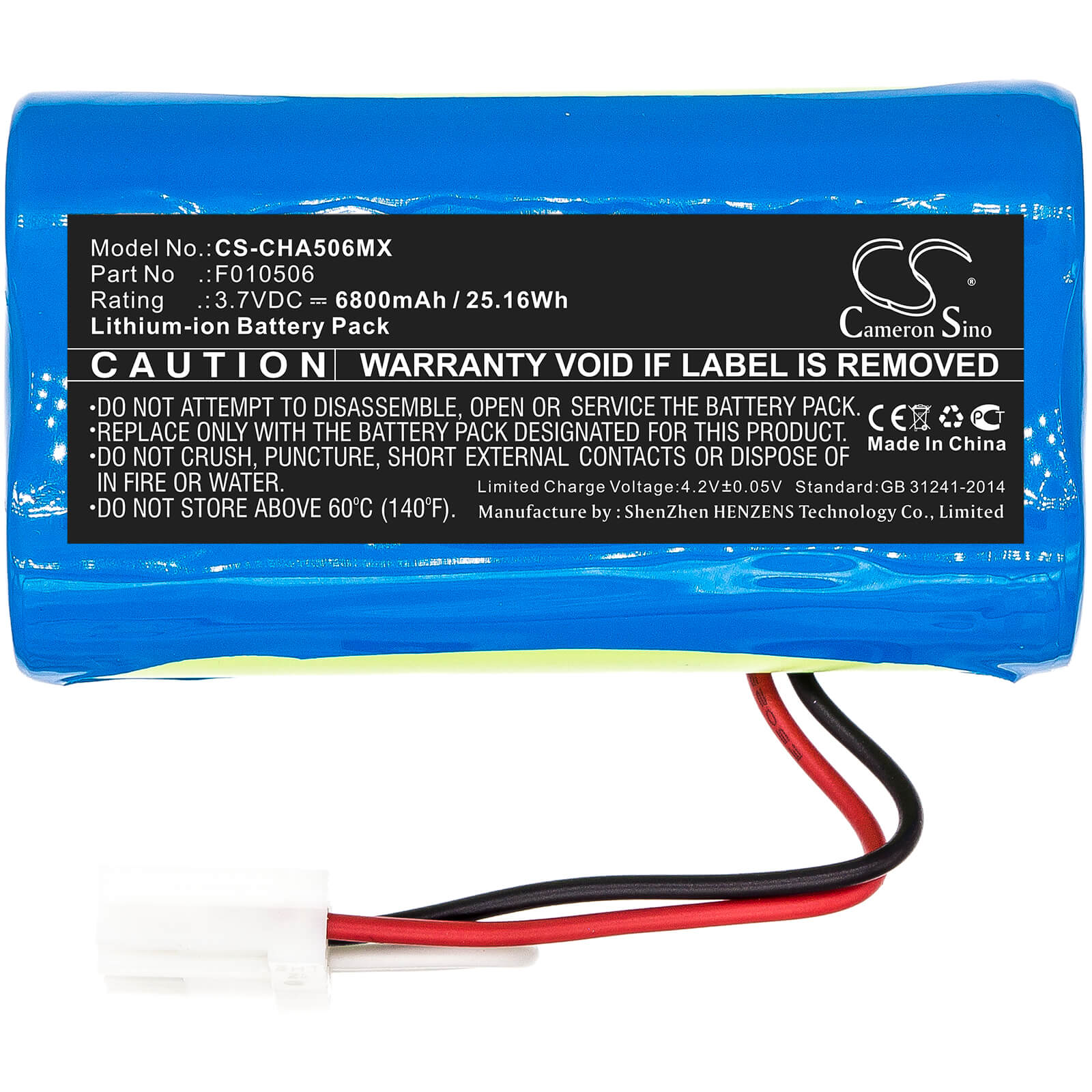 3.7V, 6800mAh, Li-ion Battery fits Cardinalhealth, Kangaroo Joey, Kangaroo Joey Enteral Feeding, 25.16Wh