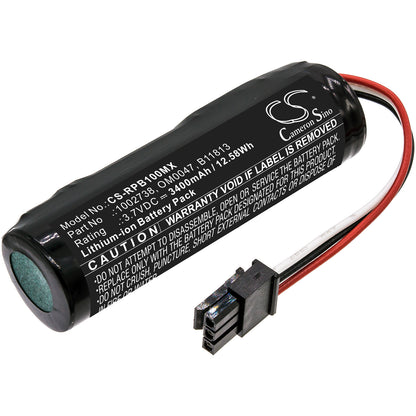 3.7V, 3400mAh, Li-ion Battery fits Respironics, Bilichek Noninvasive Bilirubin, Bilichek Noninvasive Bilirubin, 12.58Wh