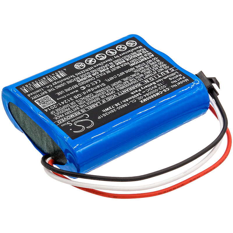 10.8V, 3400mAh, Li-ion Battery fits Cardiomonitor, Comen Star 8000, Comen Star 8000 E, 36.72Wh