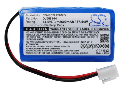 14.4V, 2600mAh, Li-ion Battery fits Cmics, Djdb, Djdb1200, 37.44Wh