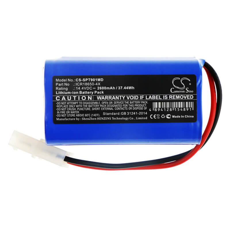 14.4V, 2600mAh, Li-ion Battery fits Spring, Ecg-902a, 37.44Wh