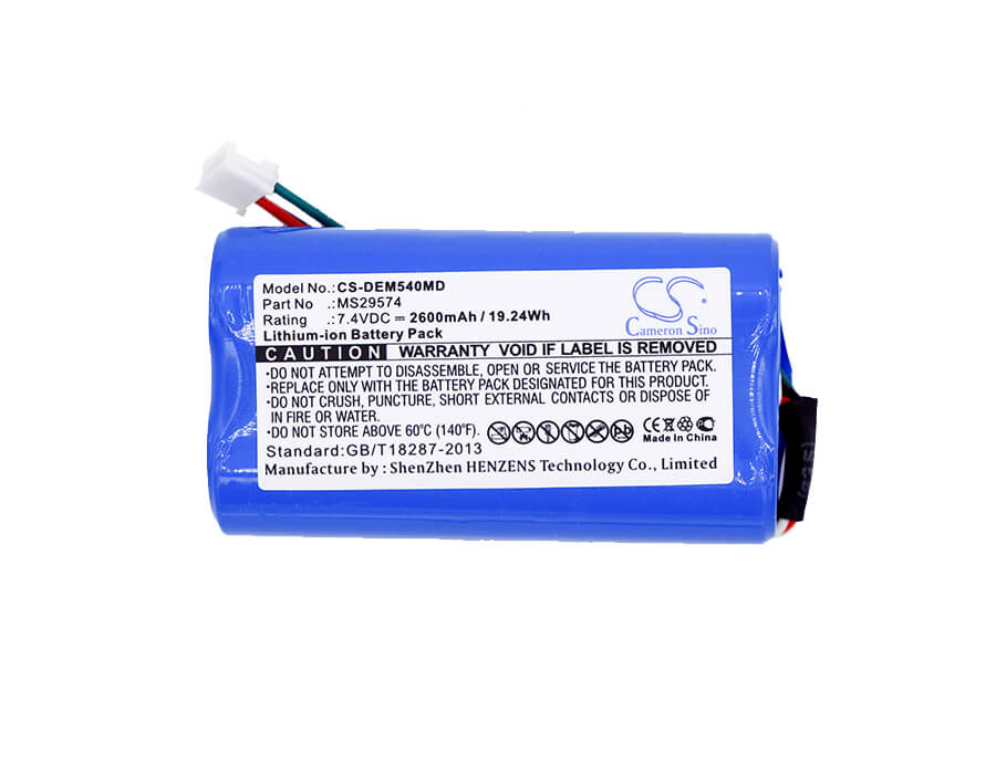 7.4V, 2600mAh, Li-ion Battery fits Drager, Infinity M540, Infinity M540 Monitor, 19.24Wh