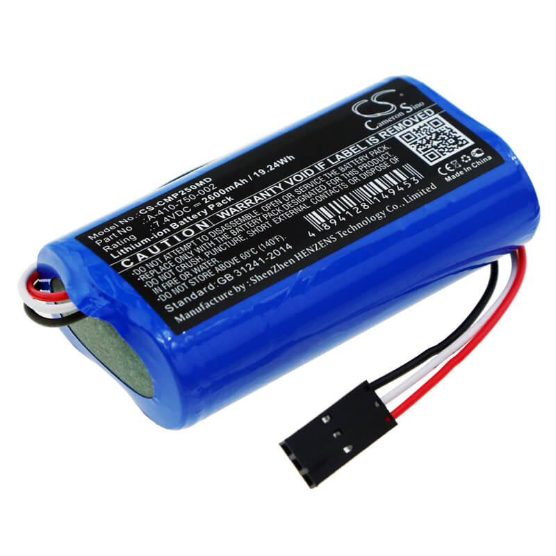 7.4V, 2600mAh, Li-ion Battery fits Cosmed, Pony Fx Nta2531, 19.24Wh