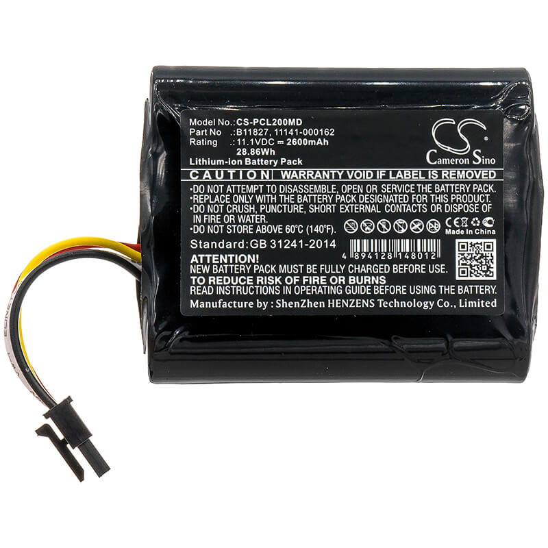 11.1V, 2600mAh, Li-ion Battery fits Physio-control, 1150-000018, Lifepak 20 Code, 28.86Wh